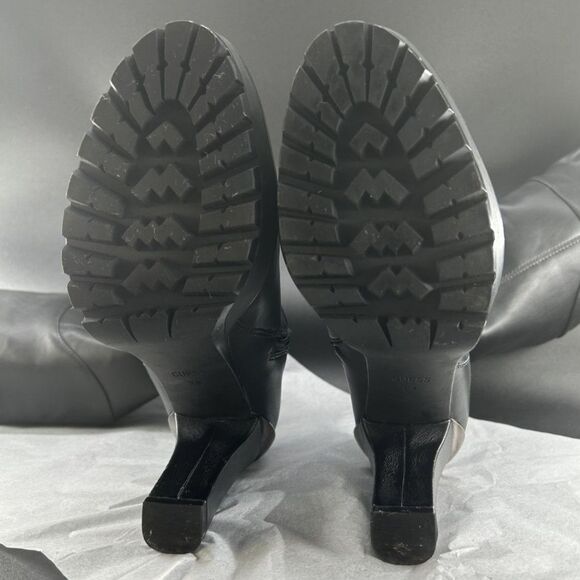 Guess ,Wm, Taylin, Faux Leather, Lug Sole, Thigh-High Boots, Blk, 9 1/2 M, Zip - Picture 6 of 12